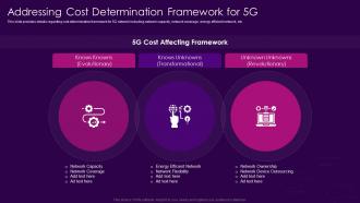 Addressing Cost Determination Framework For 5g 5g Network Architecture Guidelines