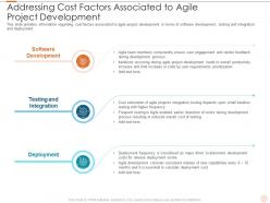 Addressing cost factors associated to agile software costs estimation agile project management it