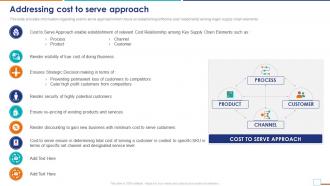 Addressing Cost To Serve Approach Cost To Serve Analysis CTS In Supply Chain