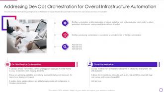Addressing devops orchestration for devops infrastructure automation it ppt tips