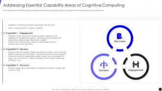 Addressing Essential Capability Areas Of Cognitive Computing Implementing Augmented Intelligence