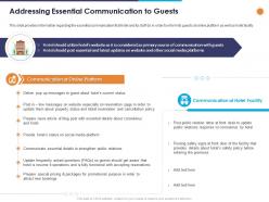 Addressing Essential Communication To Guests Ppt Powerpoint Presentation Guide