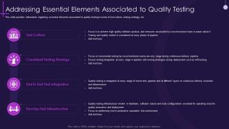 Addressing essential elements associated to quality testing core pmp components in it projects it