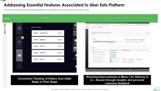 Addressing essential features associated to uber eats platform