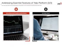 Addressing essential features of yelp investor funding elevator pitch deck