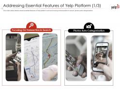 Addressing essential features yelp investor funding elevator pitch deck