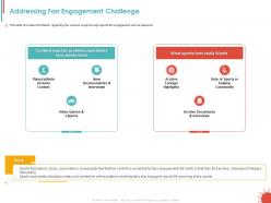 Addressing fan engagement challenge ppt powerpoint presentation styles themes