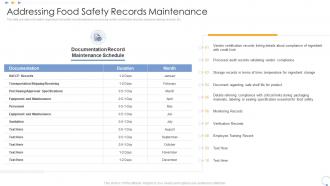 Addressing food safety records maintenance elevating food processing firm quality standards