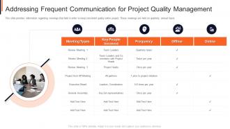 Addressing frequent communication project safety management it
