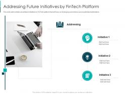 Addressing future initiatives by fintech solutions firm investor funding elevator