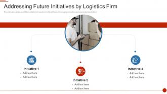 Addressing future initiatives by logistics firm delivery logistics pitch deck