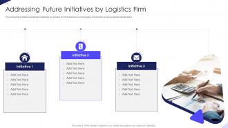 Addressing Future Initiatives By Logistics Firm Warehousing Firm Elevator Pitch Deck