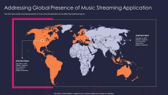 Addressing global presence of music streaming application audio streaming service