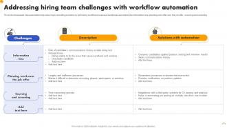 Addressing Hiring Team Challenges With Workflow Automation
