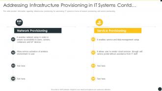 Addressing infrastructure provisioning in it infrastructure by implementing devops framework