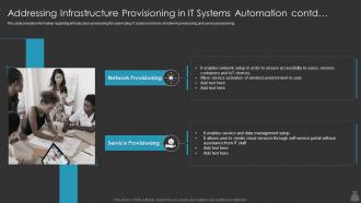 Addressing Infrastructure Provisioning In It Systems Contd It Cost Optimization Priorities By Cios