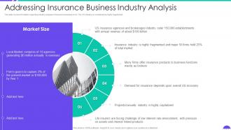 Addressing Insurance Business Industry Analysis Building Insurance Agency Business Plan