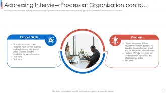 Addressing interview process at contd improvising staff recruitment process