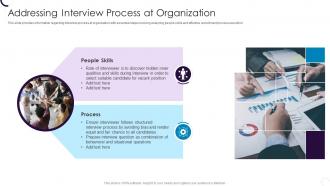 Addressing Interview Process At Organization Employee Hiring Plan At Workplace