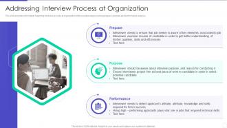 Addressing Interview Process At Organization Optimizing Hiring Process