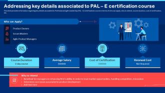 Addressing Key Details Associated To Pal E Certification Course Collection Of Scrum Certificates