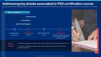Addressing Key Details Associated To PSD Certification Course Collection Of Scrum Certificates