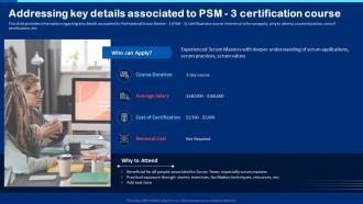 Addressing Key Details Associated To PSM 3 Certification Course Collection Of Scrum Certificates
