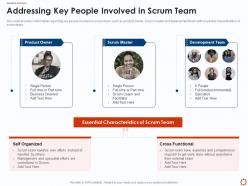 Addressing key people involved in scrum team agile service management with itil ppt guidelines
