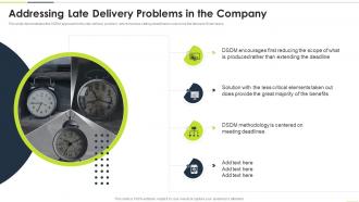 Addressing Late Delivery Problems In The Company DSDM Ppt Powerpoint Presentation Model