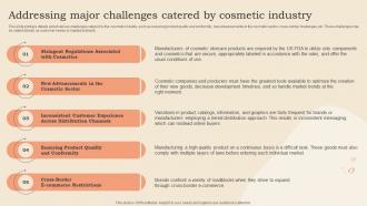 Addressing Major Challenges Catered By Cosmetic Industry Cosmetic Shop Business Plan BP SS