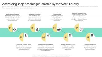 Addressing Major Challenges Catered By Footwear Business Plan For Shoe Retail Store BP SS