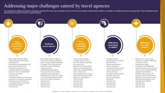 Addressing Major Challenges Catered By Travel Agencies Travel Consultant Business BP SS