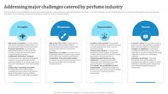 Addressing Major Challenges Catered Custom Fragrance Business Plan BP SS Images Unique