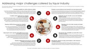 Addressing Major Challenges Catered Liquor Store Franchise Business Plan BP SS