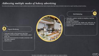 Addressing Multiple Modes Of Bakery Advertising Efficient Bake Shop MKT SS V