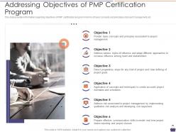 Addressing Objectives Program PMP Certification Preparation IT
