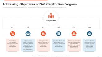 Addressing objectives project management professional certification requirements it