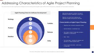 Addressing planning agile project management for software development it