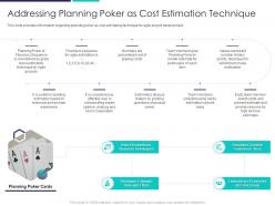 Addressing planning poker as cost deployment of agile in bid and proposals it