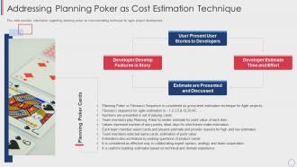Addressing planning poker as cost estimation technique agile cost estimation techniques