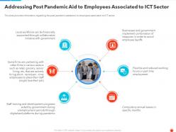 Addressing post pandemic aid to employees associated to ict sector ppt infographics
