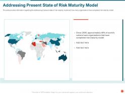 Addressing present state of risk maturity model worlds ppt powerpoint presentation diagram ppt
