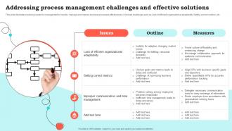 Addressing Process Management Challenges And Effective Solutions