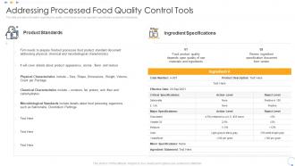Addressing processed food quality control tools elevating food processing firm quality standards