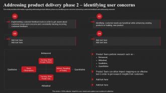 Addressing Product Delivery Phase 2 Identifying User Concerns Product Discovery Process