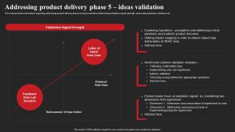 Addressing Product Delivery Phase 5 Ideas Validation Product Discovery Process Management