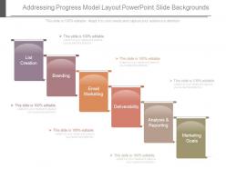 Addressing progress model layout powerpoint slide backgrounds