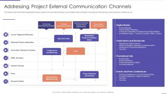 Addressing Project External Communication Channels Project Planning Playbook