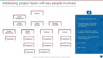 Addressing Project Team With Key People Involved Stakeholder Communication Plan