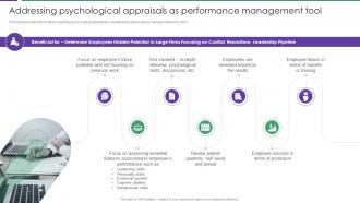 Addressing Psychological Appraisals As Performance Assessment Of Staff Productivity Across Workplace